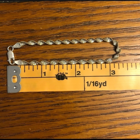 Sterling 925 Silver and Gold Necklace and Bracelet Set - Picture 11 of 12